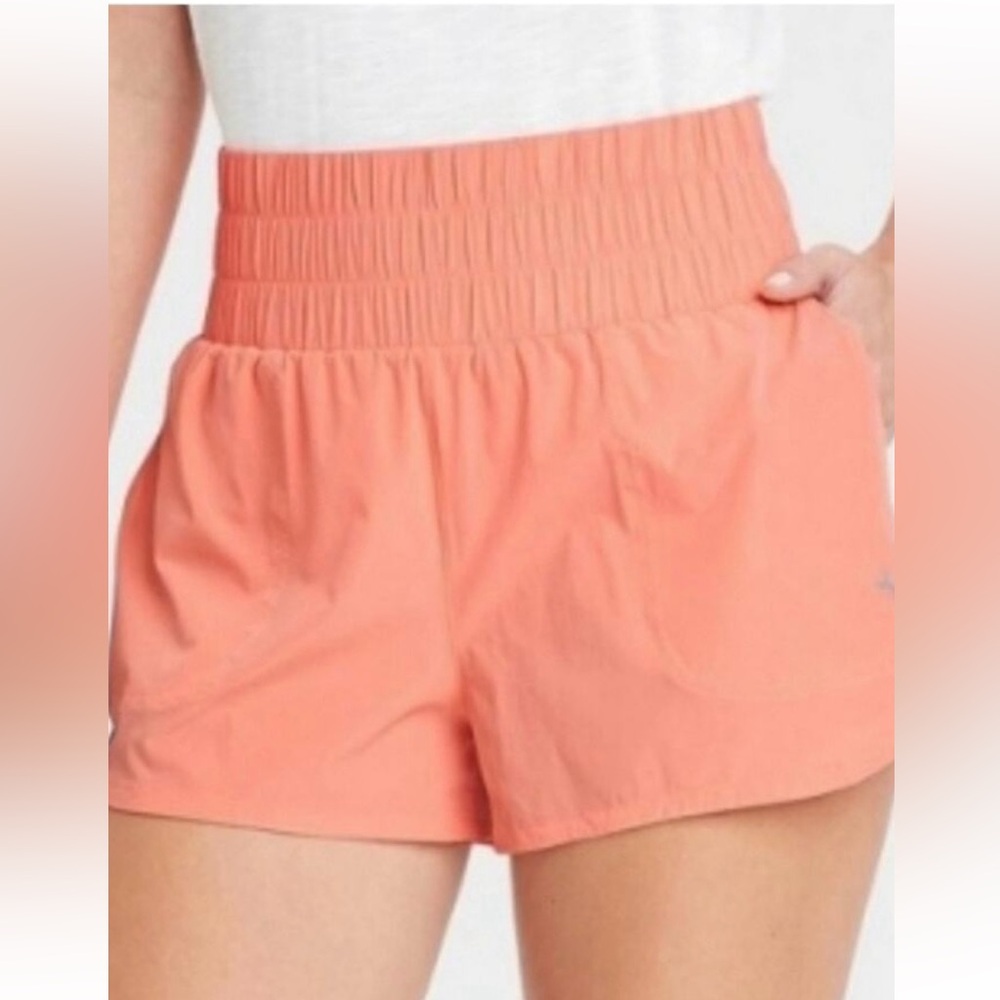 JoyLab Peach Coral High Waist Running Shorts Orange XS The Way Home Flirt Target